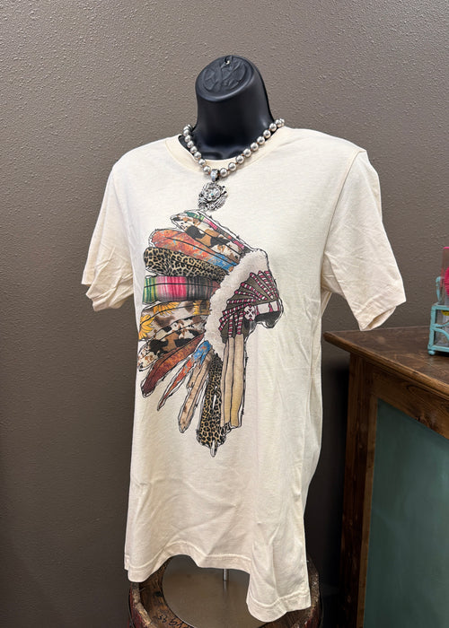Rebel Tops SS Creme Headress