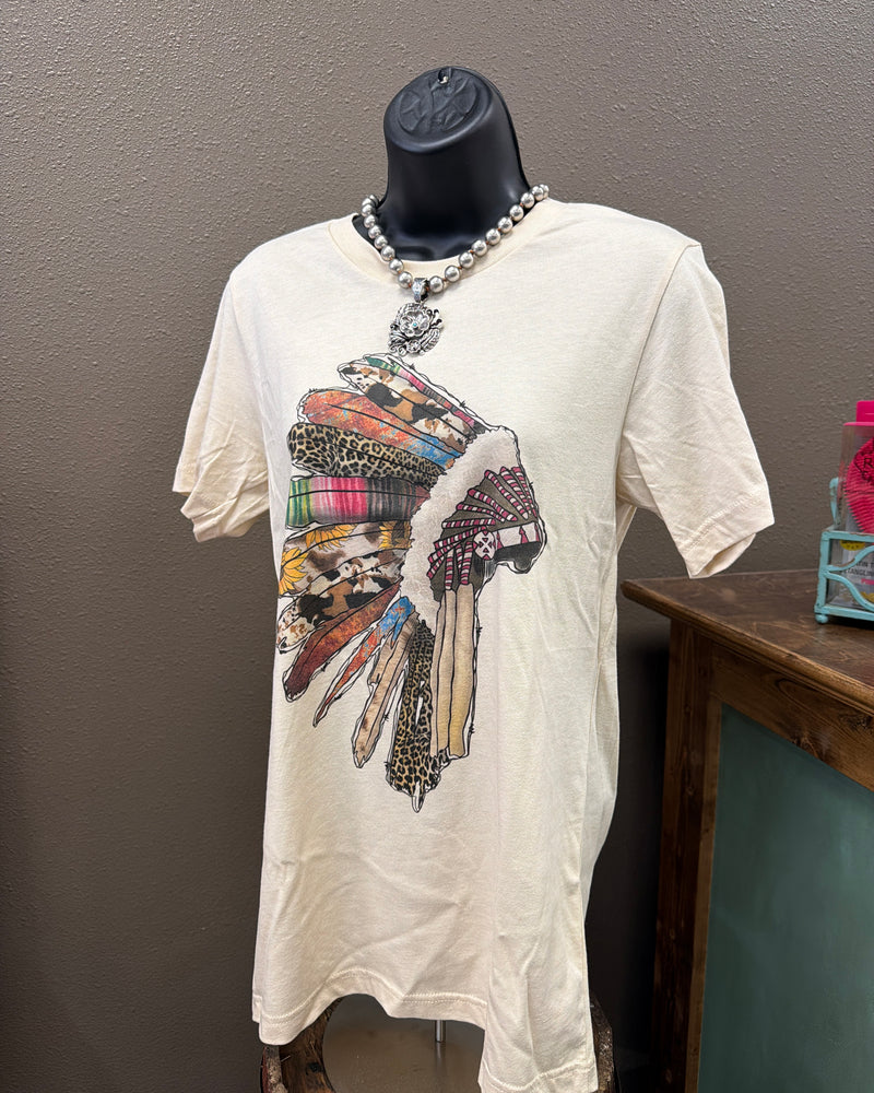 Rebel Tops SS Creme Headress