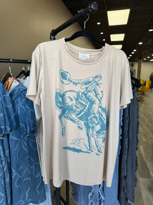Avery Drea Bucking Horse Graphic T-Shirt