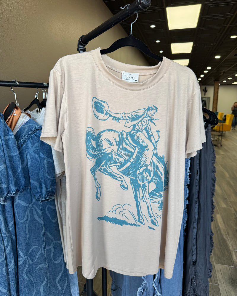 Avery Drea Bucking Horse Graphic T-Shirt