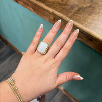 Rectangle Vintage Resin Ring