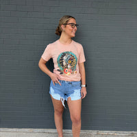 Rebel Floral Leopard Headdress Top
