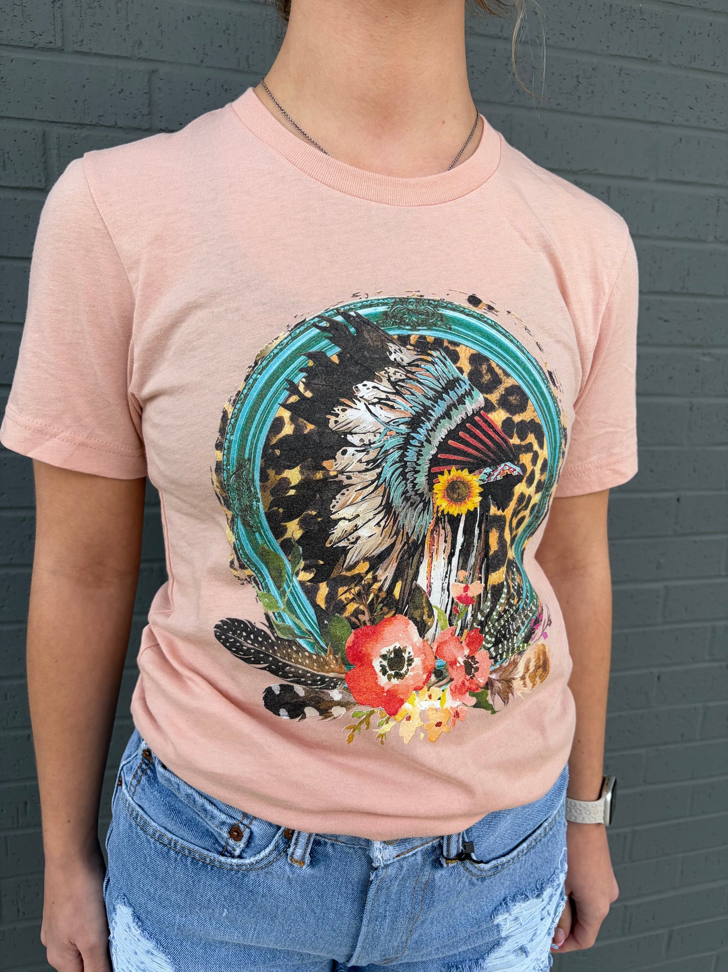 Rebel Floral Leopard Headdress Top