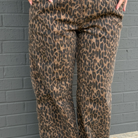 Risen Mid Rise Crop Relaxed Pants Camel
