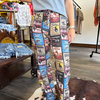 First Order Regina Vintage Western Print Lounge Knit Pants