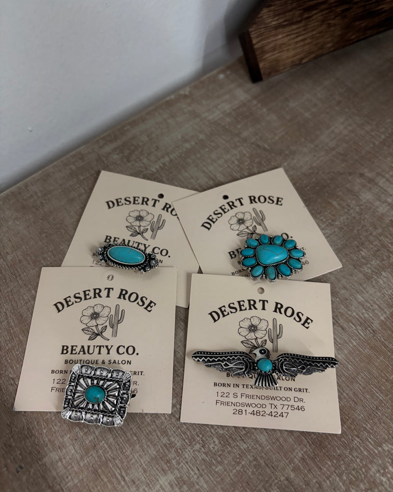 Turquoise Stone Brooch Pin