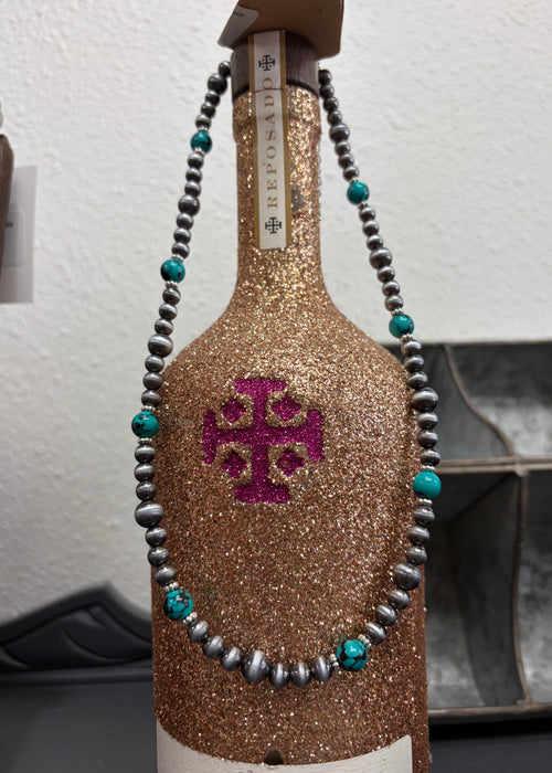 Desert Pearl Dark Turquoise Necklace