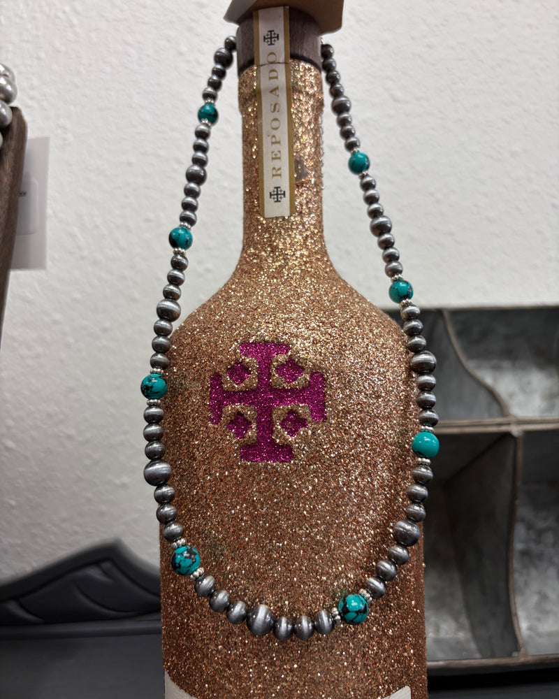 Desert Pearl Dark Turquoise Necklace