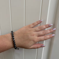 8mm Navajo Style Pearl Stretch Bracelet