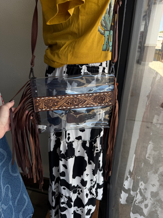 American Darling Clear Bag Genuine Western Leather Women Bag