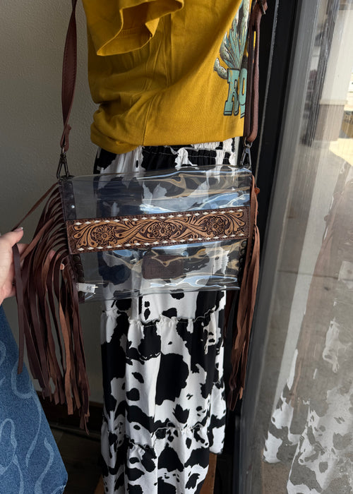 American Darling Clear Bag Genuine Western Leather Women Bag