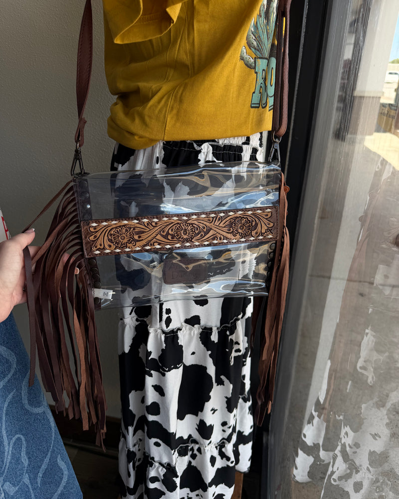 American Darling Clear Bag Genuine Western Leather Women Bag